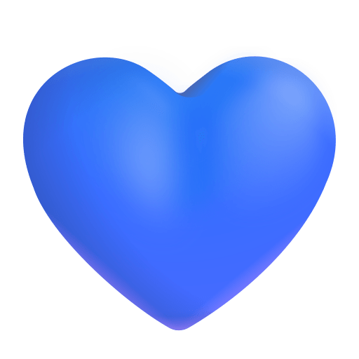 Blue-Heart-3d icon