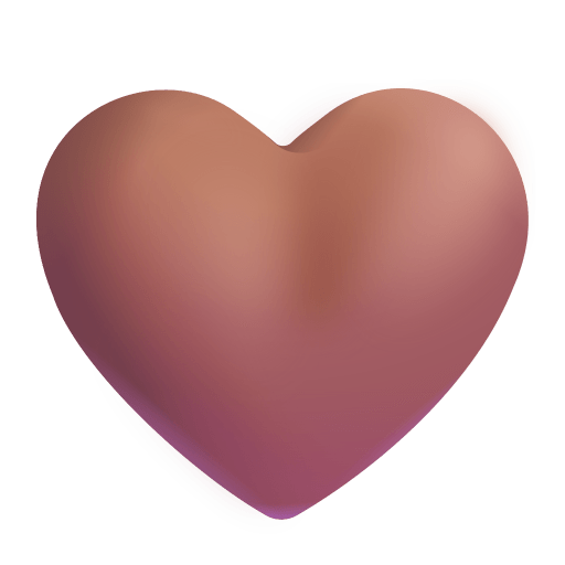 Brown-Heart-3d icon