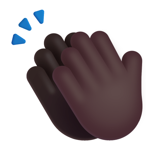 Clapping Hands 3d Dark icon