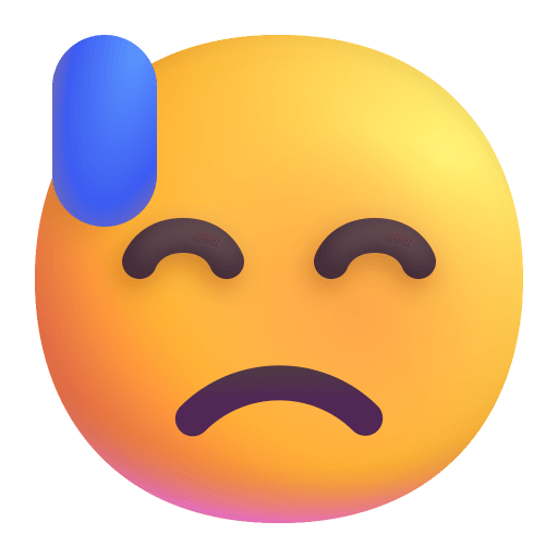 Downcast-Face-With-Sweat-3d icon