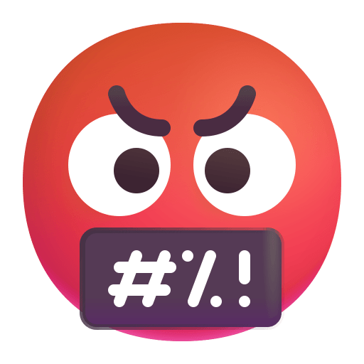 Face-With-Symbols-On-Mouth-3d icon