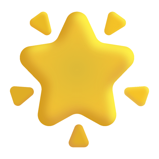 Glowing-Star-3d icon