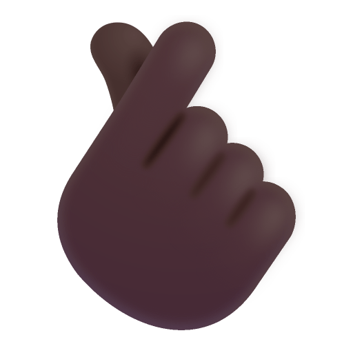 Hand-With-Index-Finger-And-Thumb-Crossed-3d-Dark icon