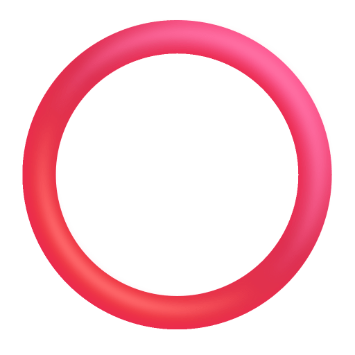 Hollow-Red-Circle-3d icon