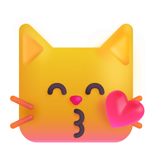 Kissing-Cat-3d icon