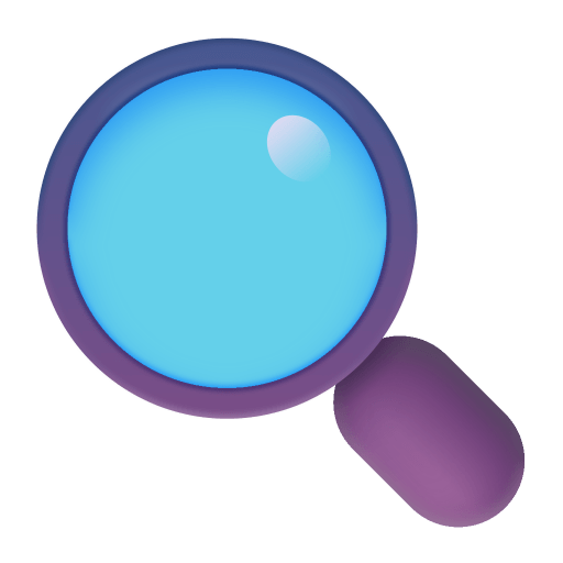 Magnifying-Glass-Tilted-Left-3d icon
