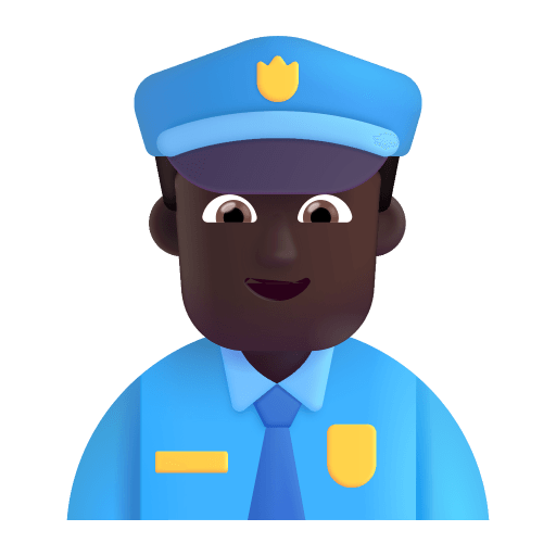Man-Police-Officer-3d-Dark icon