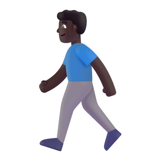 Man Walking 3d Dark icon