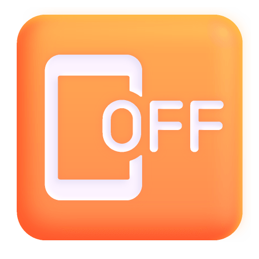 Mobile-Phone-Off-3d icon