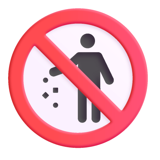 No-Littering-3d icon