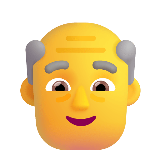 Old Man 3d Default Icon Fluentui Emoji 3d Iconpack Microsoft