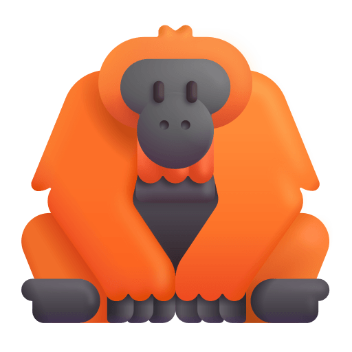 Orangutan 3d icon