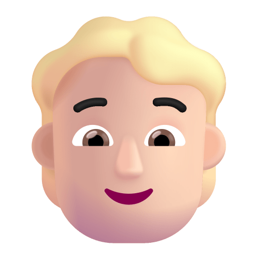 Person-Blonde-Hair-3d-Light icon