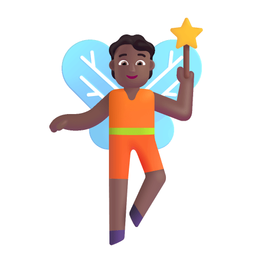 Person Fairy 3d Medium Dark icon