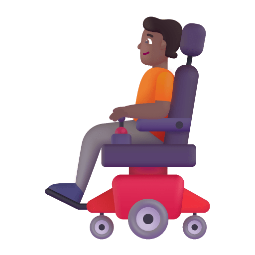 Person In Motorized Wheelchair 3d Medium Dark icon