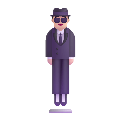 Person In Suit Levitating 3d Light icon