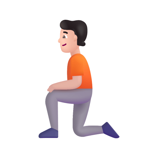 Person-Kneeling-3d-Light icon