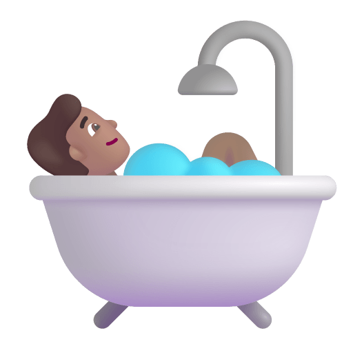 Person Taking Bath 3d Medium icon