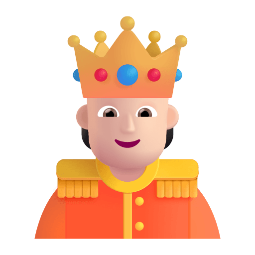 Person-With-Crown-3d-Light icon