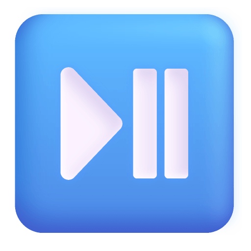 Play-Or-Pause-Button-3d icon