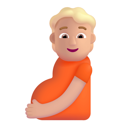 Pregnant-Person-3d-Medium-Light icon
