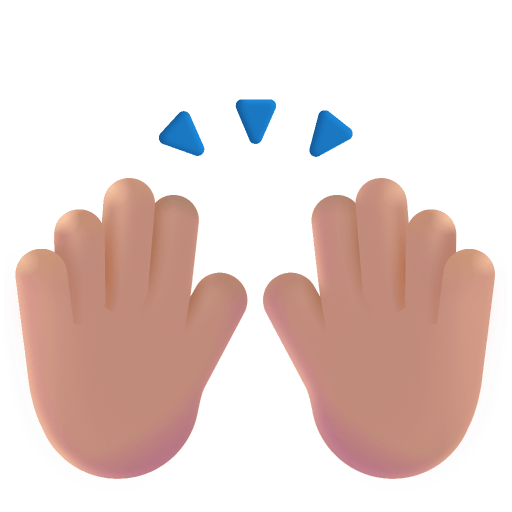 Raising-Hands-3d-Medium-Light icon
