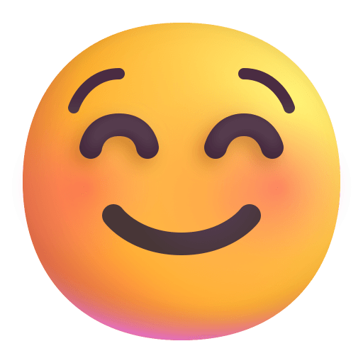 Smiling Face 3d icon