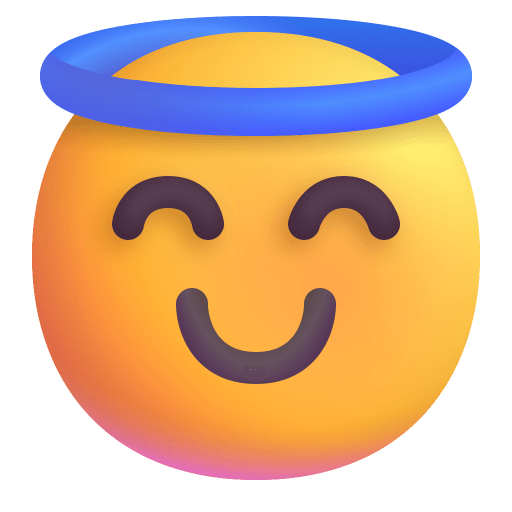 Smiling Face With Halo 3d icon
