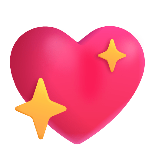 Sparkling-Heart-3d icon