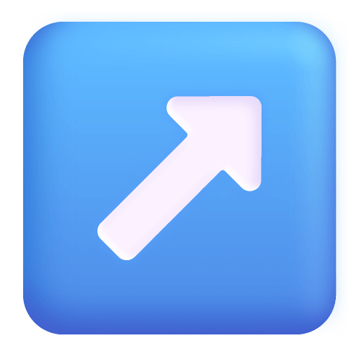 Up-Right-Arrow-3d icon