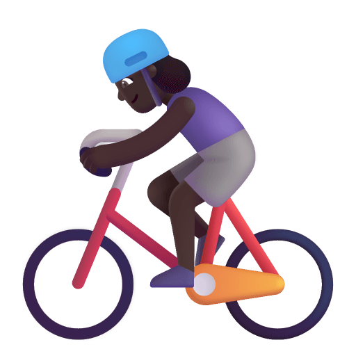 Woman Biking 3d Dark icon