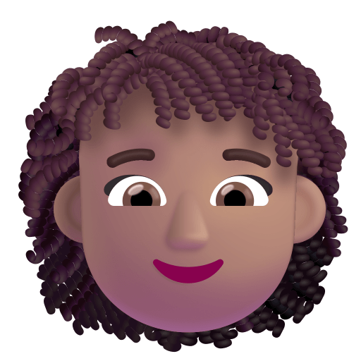 Woman-Curly-Hair-3d-Medium icon
