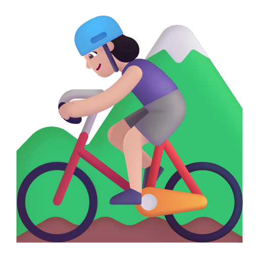 Woman-Mountain-Biking-3d-Light icon