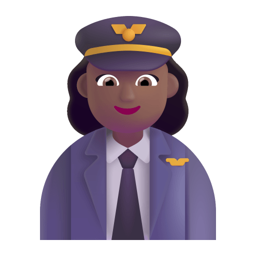 Woman-Pilot-3d-Medium-Dark icon