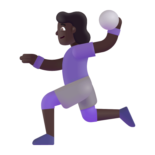 Woman-Playing-Handball-3d-Dark icon