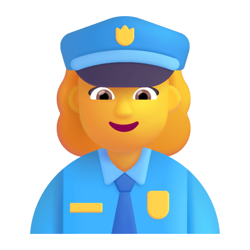 Woman Police Officer 3d Default icon