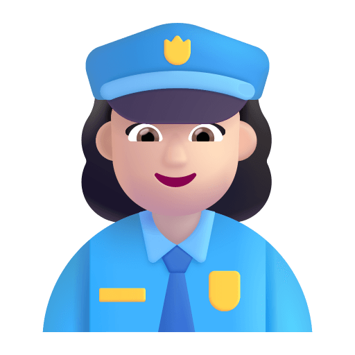 Woman-Police-Officer-3d-Light icon