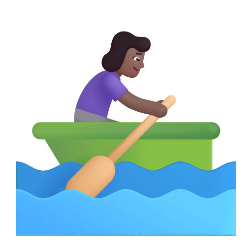 Woman-Rowing-Boat-3d-Medium-Dark icon