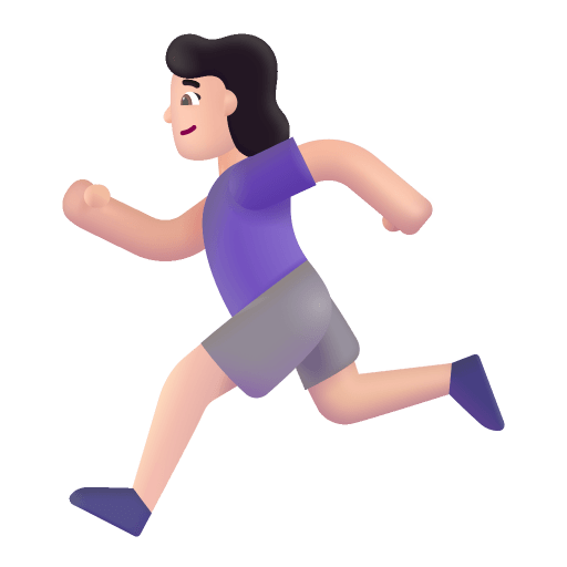 Woman-Running-3d-Light icon