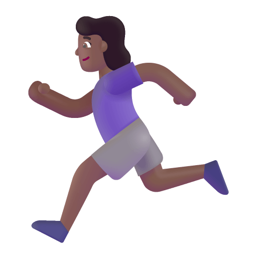 Woman Running 3d Medium Dark icon