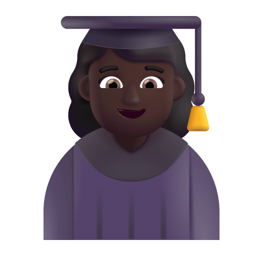 Woman Student 3d Dark icon