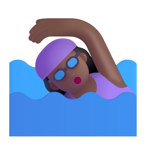 Woman Swimming 3d Medium Dark icon