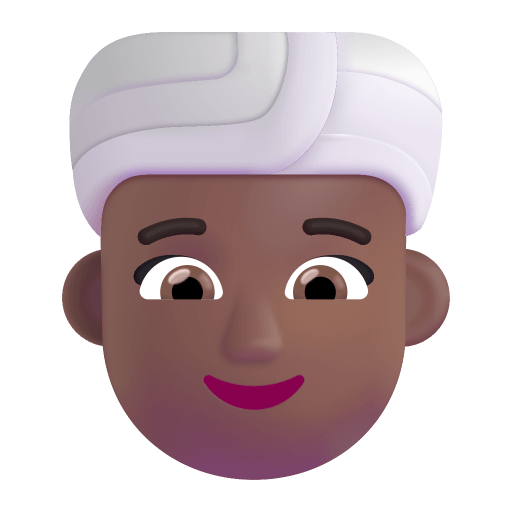 Woman-Wearing-Turban-3d-Medium-Dark icon