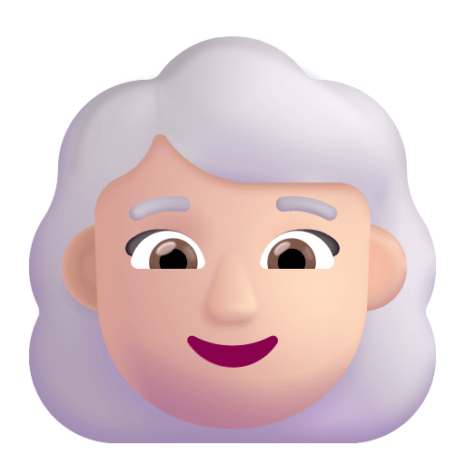 Woman-White-Hair-3d-Light icon