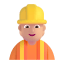 Construction Worker 3d Medium Light icon