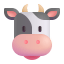 Cow Face 3d icon