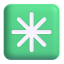 Eight Spoked Asterisk 3d icon