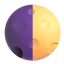First Quarter Moon 3d icon