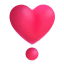 Heart Exclamation 3d icon