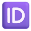 Id Button 3d icon